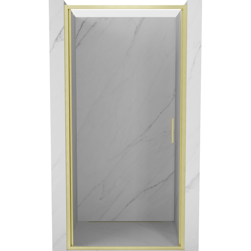 Mexen Exo-B drzwi prysznicowe uchylne 90 cm, transparent, złote szczotkowane - 817-090-000-55-00
