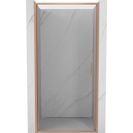 Mexen Exo-B drzwi prysznicowe uchylne 65 cm, transparent, miedź szczotkowana - 817-065-000-65-00