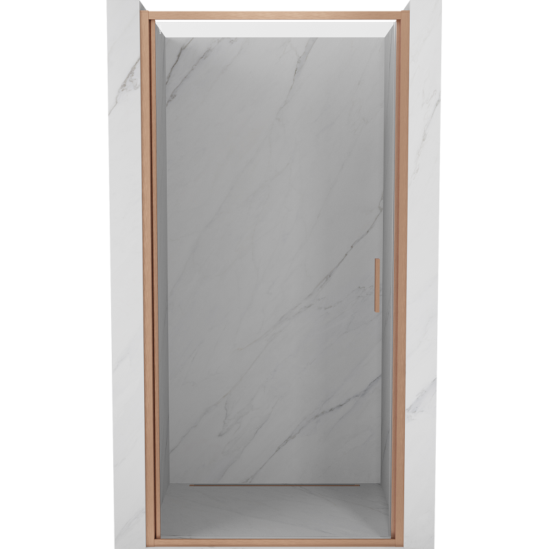 Mexen Exo-B drzwi prysznicowe uchylne 90 cm, transparent, miedź szczotkowana - 817-090-000-65-00