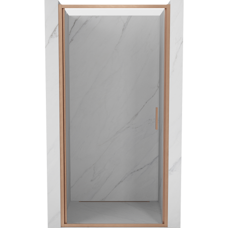 Mexen Exo-B drzwi prysznicowe uchylne 95 cm, transparent, miedź szczotkowana - 817-095-000-65-00
