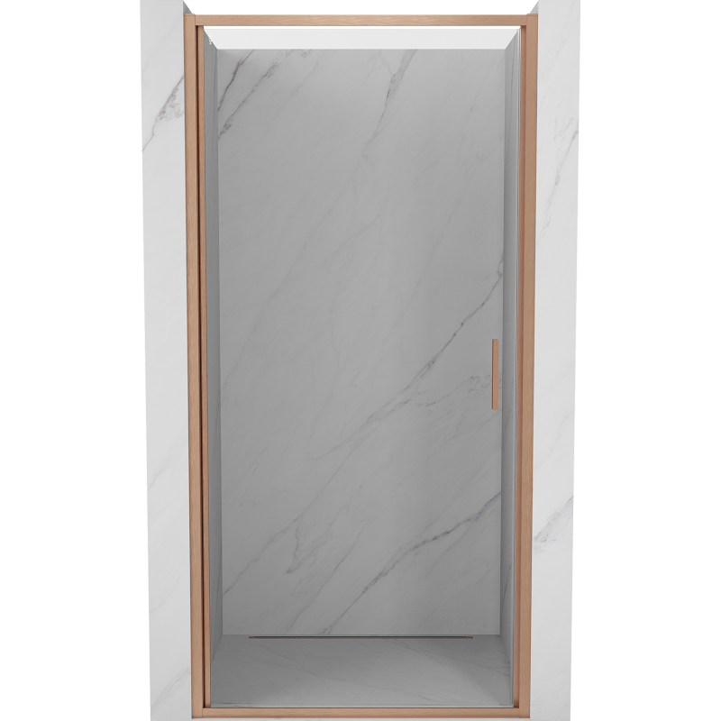 Mexen Exo-B drzwi prysznicowe uchylne 100 cm, transparent, miedź szczotkowana - 817-100-000-65-00