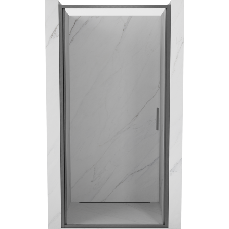 Mexen Exo-B drzwi prysznicowe uchylne 50 cm, transparent, gun gray szczotkowany - 817-050-000-66-00