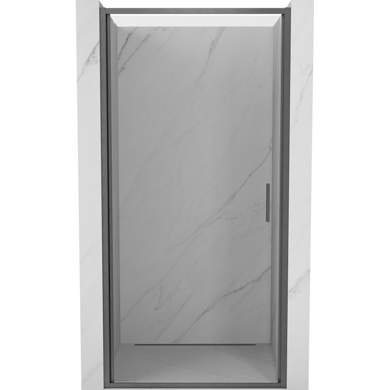 Mexen Exo-B drzwi prysznicowe uchylne 80 cm, transparent, gun gray szczotkowany - 817-080-000-66-00