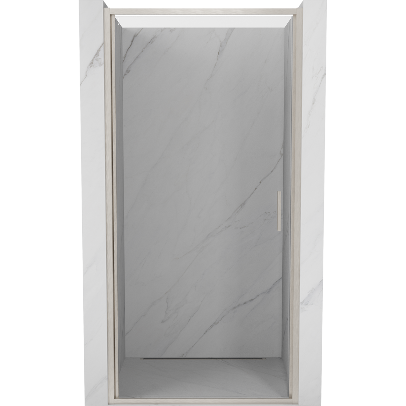 Mexen Exo-B drzwi prysznicowe uchylne 100 cm, transparent, nikiel szczotkowany - 817-100-000-97-00