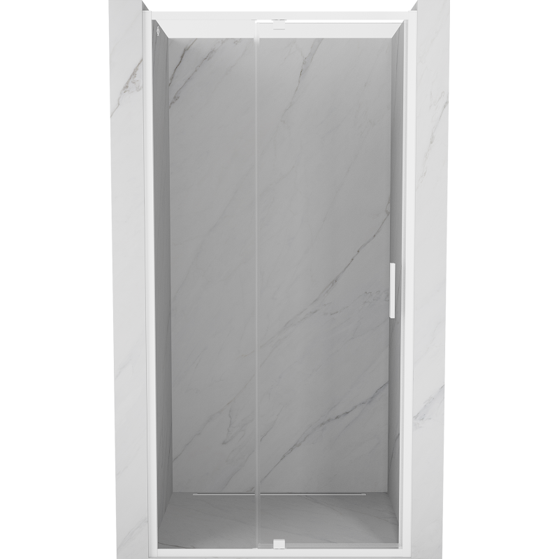 Mexen Exo-R drzwi prysznicowe uchylne 90 cm, transparent, białe - 819-090-000-20-00