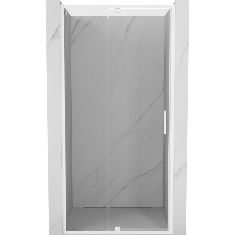 Mexen Exo-R drzwi prysznicowe uchylne 115 cm, transparent, białe - 819-115-000-20-00