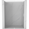 Mexen Exo-R drzwi prysznicowe uchylne 130 cm, transparent, białe - 819-130-000-20-00