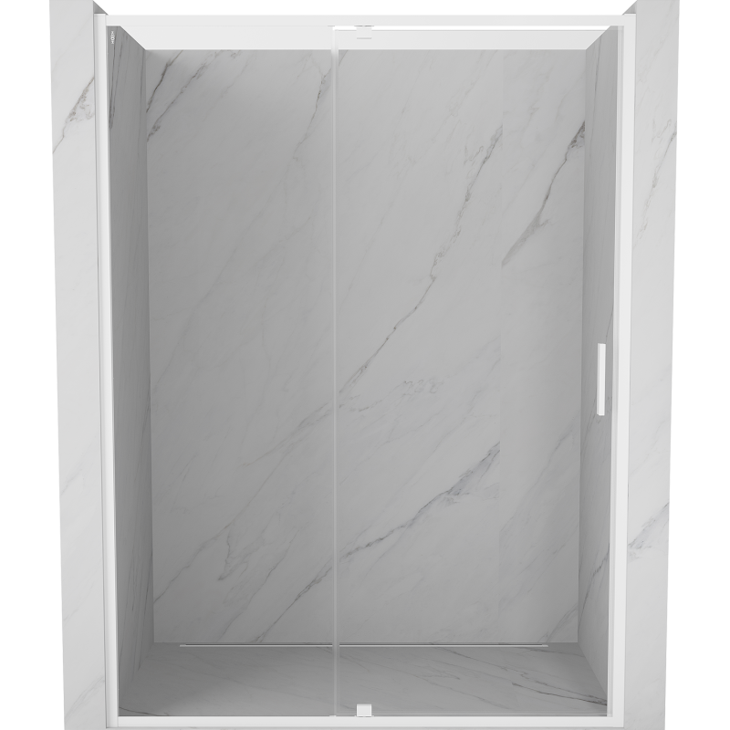 Mexen Exo-R drzwi prysznicowe uchylne 140 cm, transparent, białe - 819-140-000-20-00