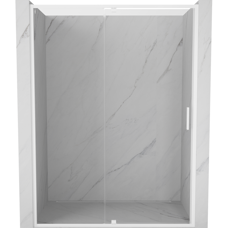 Mexen Exo-R drzwi prysznicowe uchylne 155 cm, transparent, białe - 819-155-000-20-00