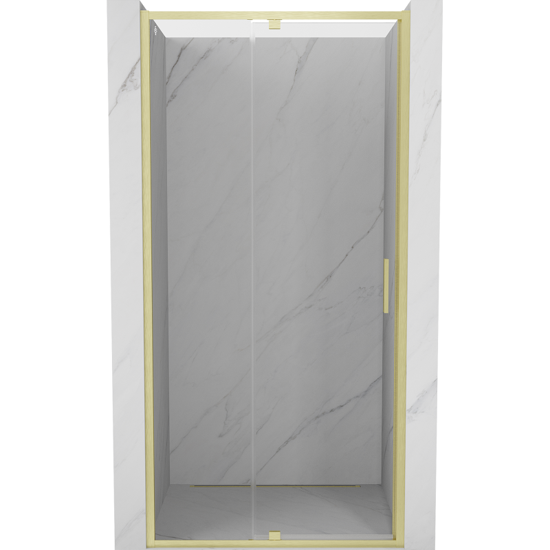Mexen Exo-R drzwi prysznicowe uchylne 90 cm, transparent, złote szczotkowane - 819-090-000-55-00
