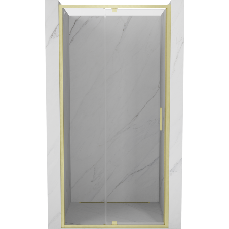 Mexen Exo-R drzwi prysznicowe uchylne 110 cm, transparent, złote szczotkowane - 819-110-000-55-00