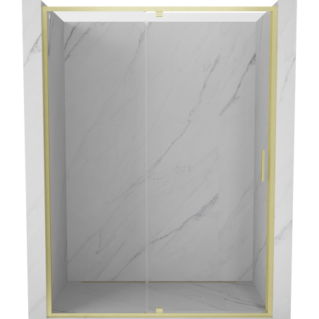 Mexen Exo-R drzwi prysznicowe uchylne 130 cm, transparent, złote szczotkowane - 819-130-000-55-00