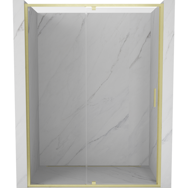 Mexen Exo-R drzwi prysznicowe uchylne 150 cm, transparent, złote szczotkowane - 819-150-000-55-00