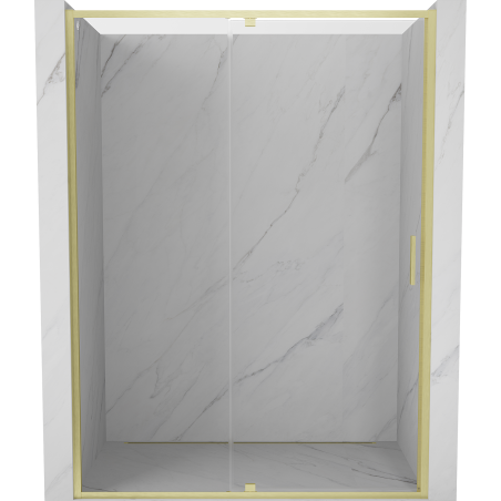 Mexen Exo-R drzwi prysznicowe uchylne 150 cm, transparent, złote szczotkowane - 819-150-000-55-00