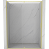 Mexen Exo-R drzwi prysznicowe uchylne 155 cm, transparent, złote szczotkowane - 819-155-000-55-00