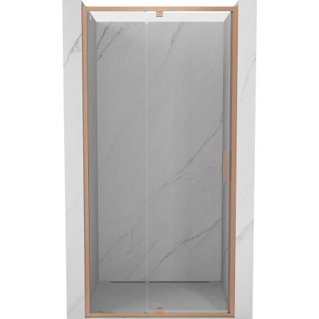 Mexen Exo-R drzwi prysznicowe uchylne 90 cm, transparent, miedź szczotkowana - 819-090-000-65-00