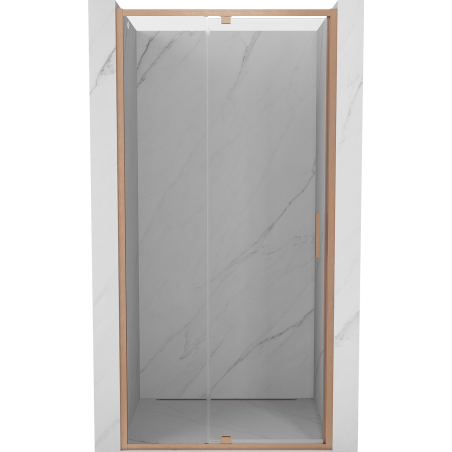 Mexen Exo-R drzwi prysznicowe uchylne 105 cm, transparent, miedź szczotkowana - 819-105-000-65-00