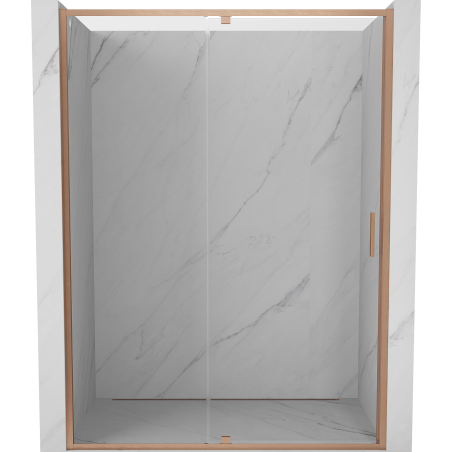 Mexen Exo-R drzwi prysznicowe uchylne 155 cm, transparent, miedź szczotkowana - 819-155-000-65-00