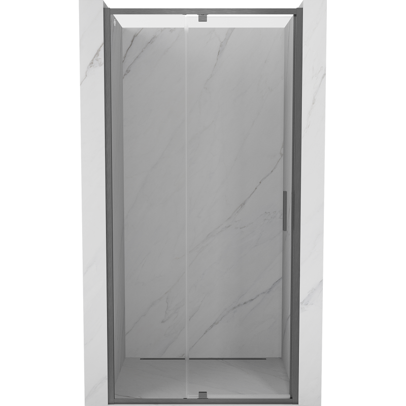Mexen Exo-R drzwi prysznicowe uchylne 90 cm, transparent, gun gray szczotkowany - 819-090-000-66-00