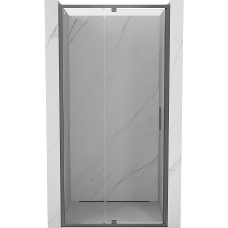Mexen Exo-R drzwi prysznicowe uchylne 115 cm, transparent, gun gray szczotkowany - 819-115-000-66-00
