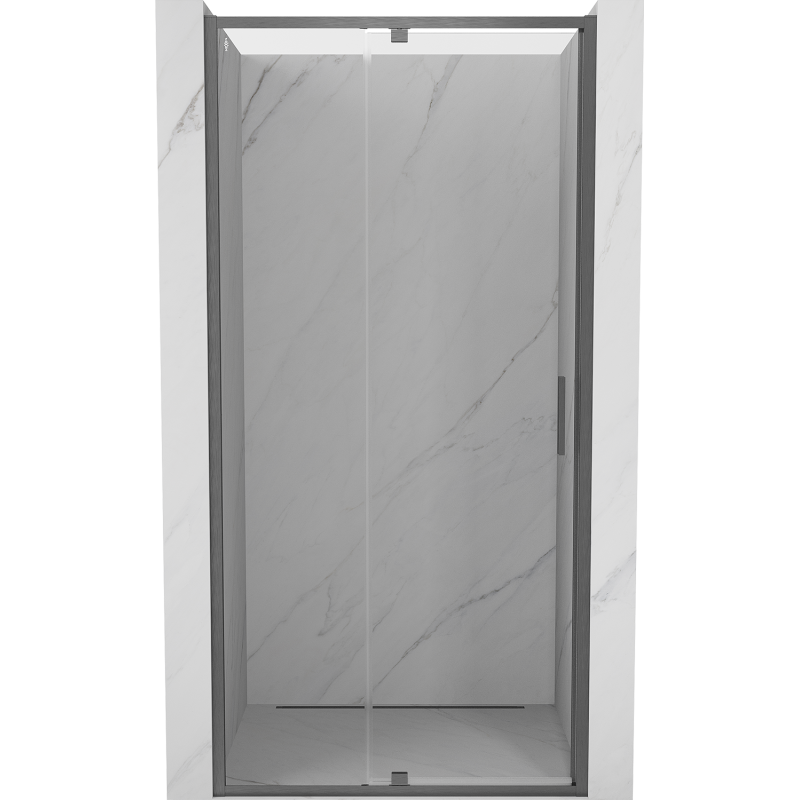 Mexen Exo-R drzwi prysznicowe uchylne 120 cm, transparent, gun gray szczotkowany - 819-120-000-66-00