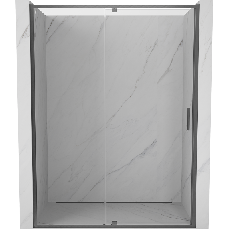 Mexen Exo-R drzwi prysznicowe uchylne 130 cm, transparent, gun gray szczotkowany - 819-130-000-66-00