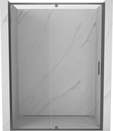 Mexen Exo-R drzwi prysznicowe uchylne 145 cm, transparent, gun gray szczotkowany - 819-145-000-66-00