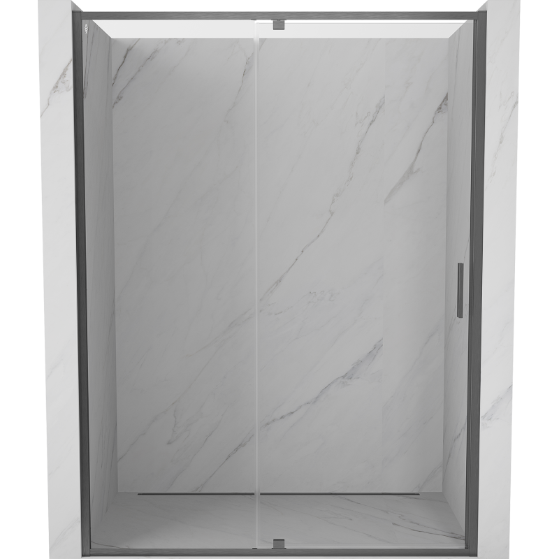 Mexen Exo-R drzwi prysznicowe uchylne 155 cm, transparent, gun gray szczotkowany - 819-155-000-66-00