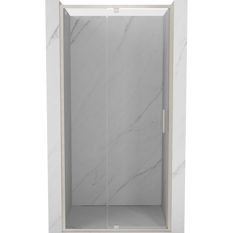 Mexen Exo-R drzwi prysznicowe uchylne 110 cm, transparent, nikiel szczotkowany - 819-110-000-97-00