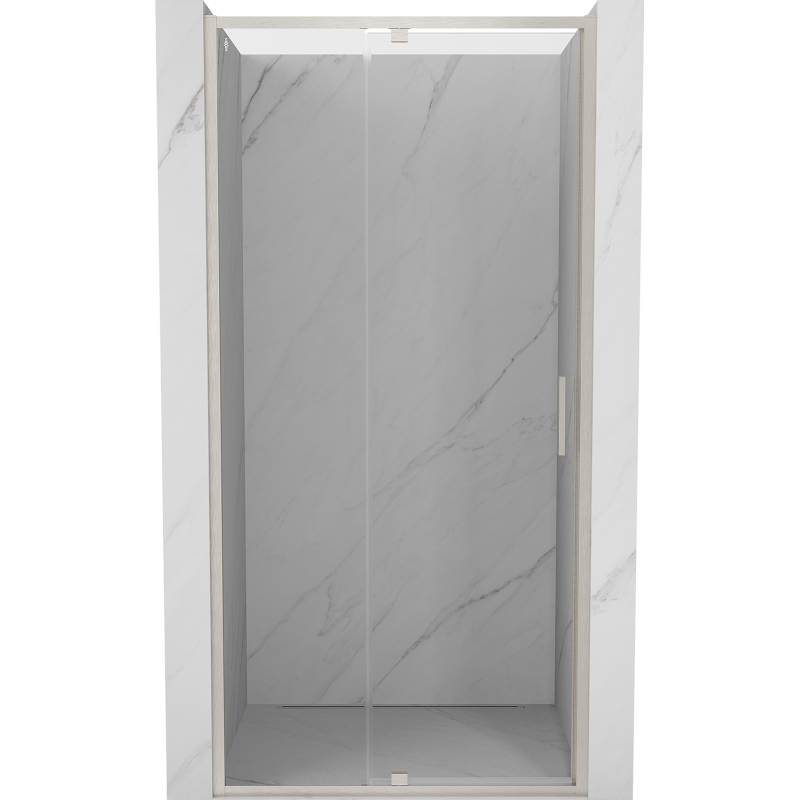 Mexen Exo-R drzwi prysznicowe uchylne 120 cm, transparent, nikiel szczotkowany - 819-120-000-97-00