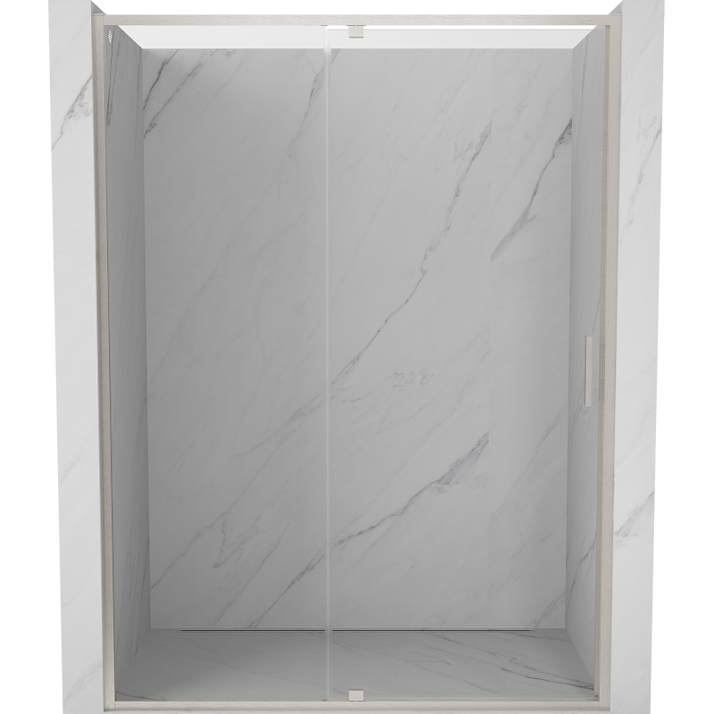 Mexen Exo-R drzwi prysznicowe uchylne 155 cm, transparent, nikiel szczotkowany - 819-155-000-97-00