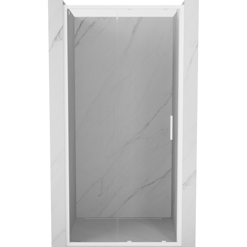Mexen Exo-S drzwi prysznicowe rozsuwane 100 cm, transparent, białe - 8151-100-000-20-00