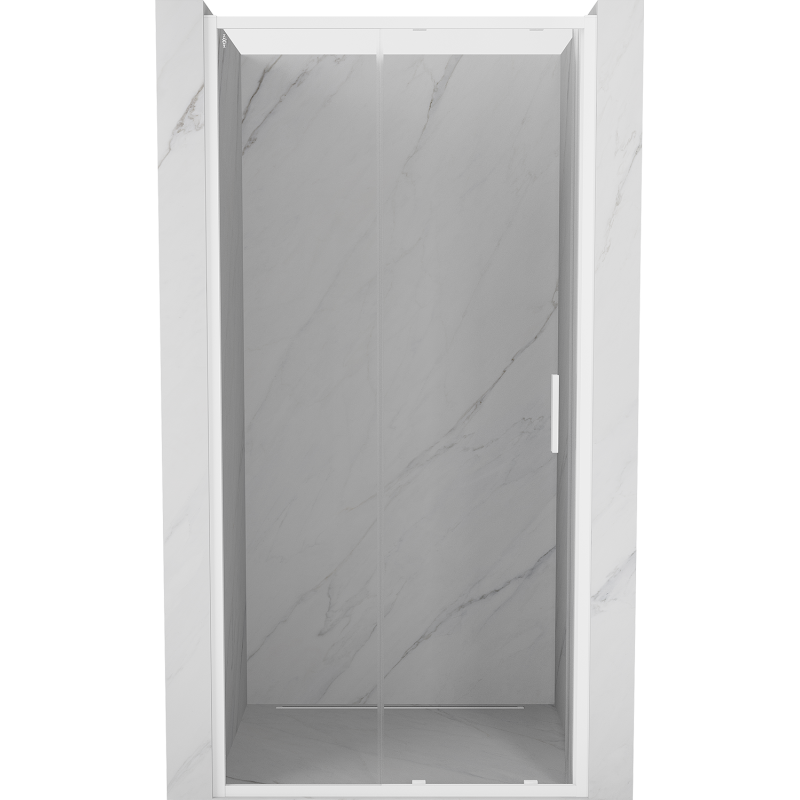 Mexen Exo-S drzwi prysznicowe rozsuwane 110 cm, transparent, białe - 8151-110-000-20-00