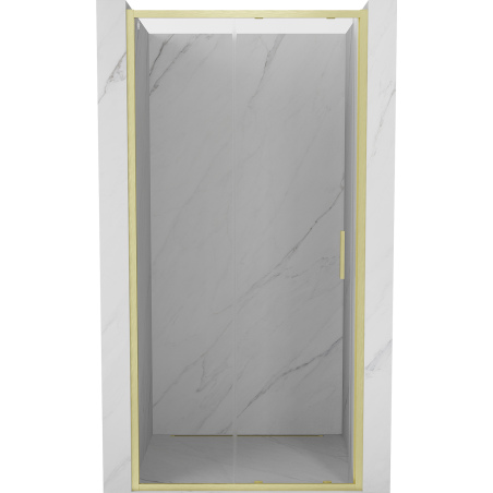 Mexen Exo-S drzwi prysznicowe rozsuwane 100 cm, transparent, złote szczotkowane - 8151-100-000-55-00