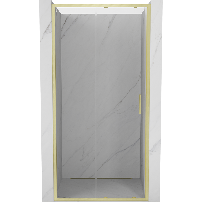Mexen Exo-S drzwi prysznicowe rozsuwane 115 cm, transparent, złote szczotkowane - 8151-115-000-55-00