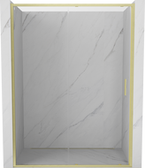 Mexen Exo-S drzwi prysznicowe rozsuwane 130 cm, transparent, złote szczotkowane - 8151-130-000-55-00