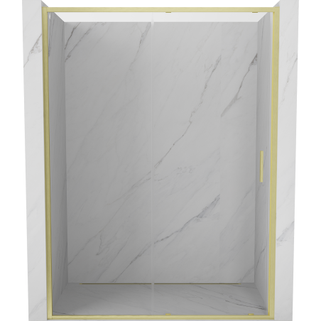 Mexen Exo-S drzwi prysznicowe rozsuwane 180 cm, transparent, złote szczotkowane - 8151-180-000-55-00