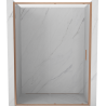 Mexen Exo-S drzwi prysznicowe rozsuwane 135 cm, transparent, miedź szczotkowana - 8151-135-000-65-00