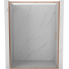 Mexen Exo-S drzwi prysznicowe rozsuwane 140 cm, transparent, miedź szczotkowana - 8151-140-000-65-00