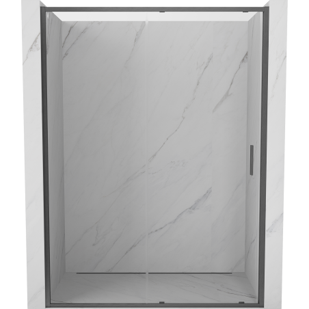 Mexen Exo-S drzwi prysznicowe rozsuwane 135 cm, transparent, gun gray szczotkowany - 8151-135-000-66-00