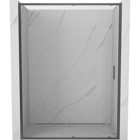Mexen Exo-S drzwi prysznicowe rozsuwane 180 cm, transparent, gun gray szczotkowany - 8151-180-000-66-00