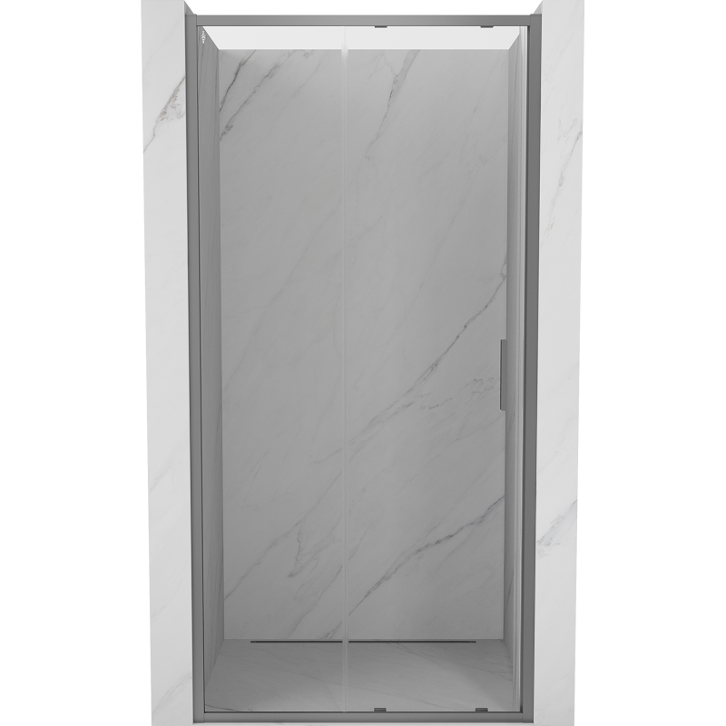 Mexen Exo-S drzwi prysznicowe rozsuwane 125 cm, transparent, gun metal - 8151-125-000-95-00
