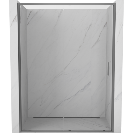 Mexen Exo-S drzwi prysznicowe rozsuwane 130 cm, transparent, gun metal - 8151-130-000-95-00
