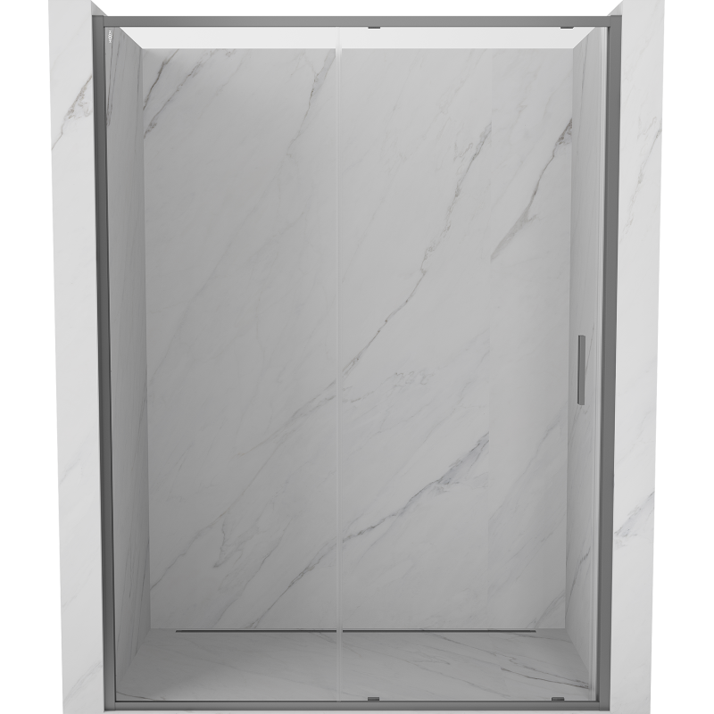 Mexen Exo-S drzwi prysznicowe rozsuwane 200 cm, transparent, gun metal - 8151-200-000-95-00