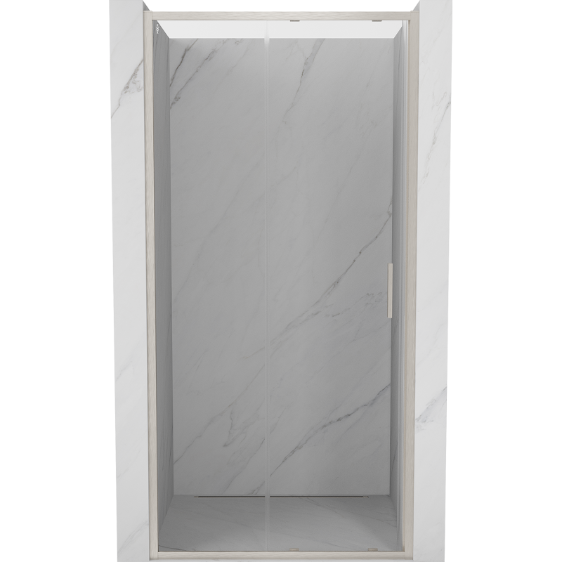 Mexen Exo-S drzwi prysznicowe rozsuwane 90 cm, transparent, nikiel szczotkowany - 8151-090-000-97-00