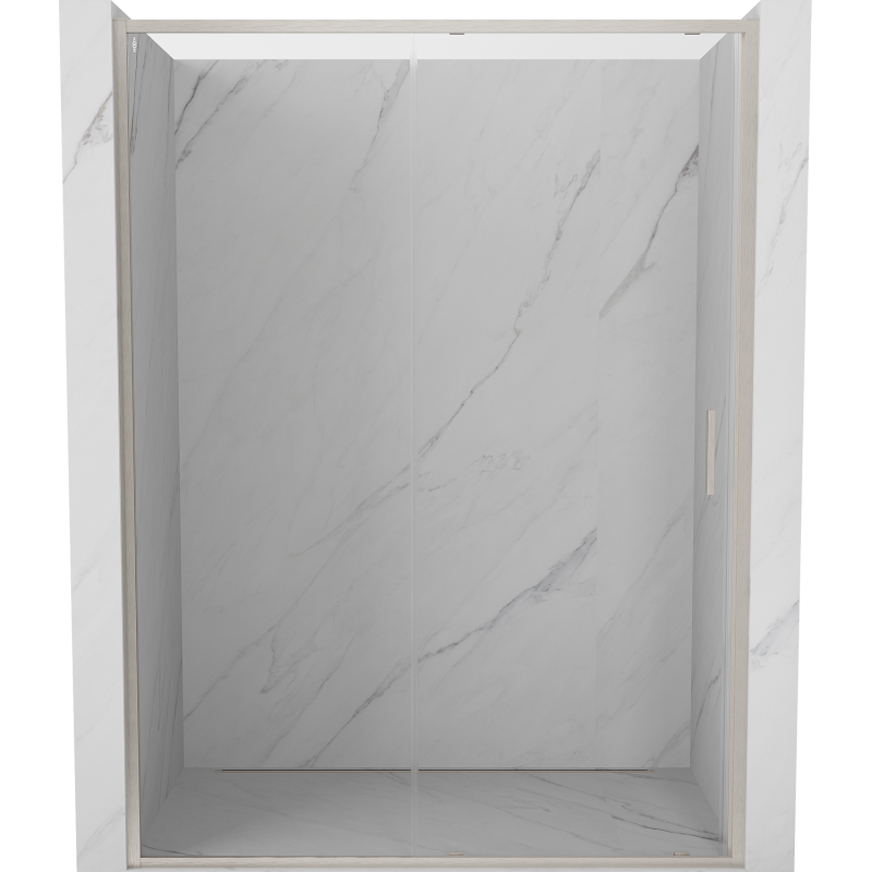 Mexen Exo-S drzwi prysznicowe rozsuwane 170 cm, transparent, nikiel szczotkowany - 8151-170-000-97-00
