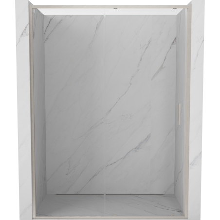 Mexen Exo-S drzwi prysznicowe rozsuwane 200 cm, transparent, nikiel szczotkowany - 8151-200-000-97-00