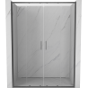 Mexen Exo-S Duo drzwi prysznicowe podwójne rozsuwane 130 cm, transparent, gun gray szczotkowany - 8152-130-000-66-00