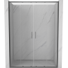 Mexen Exo-S Duo drzwi prysznicowe podwójne rozsuwane 140 cm, transparent, gun gray szczotkowany - 8152-140-000-66-00