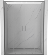 Mexen Exo-S Duo drzwi prysznicowe podwójne rozsuwane 130 cm, transparent, gun metal - 8152-130-000-95-00